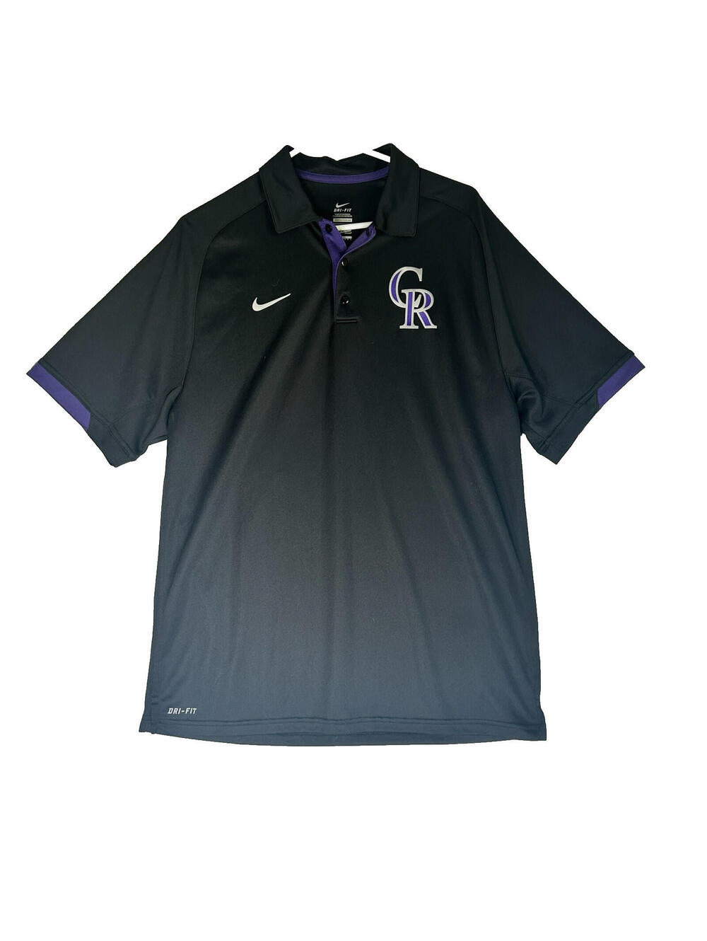 Colorado Rockies Nike Dri-FIT  Polo Shirt  Black MLB Golf Athletic Men’s Medium